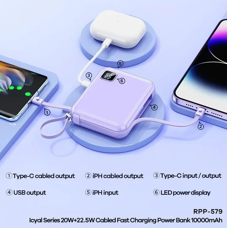 Remax Sucha Series 10000mAh Power Bank with 22.5W Fast Charging & 18W PD - Thumbnail 4
