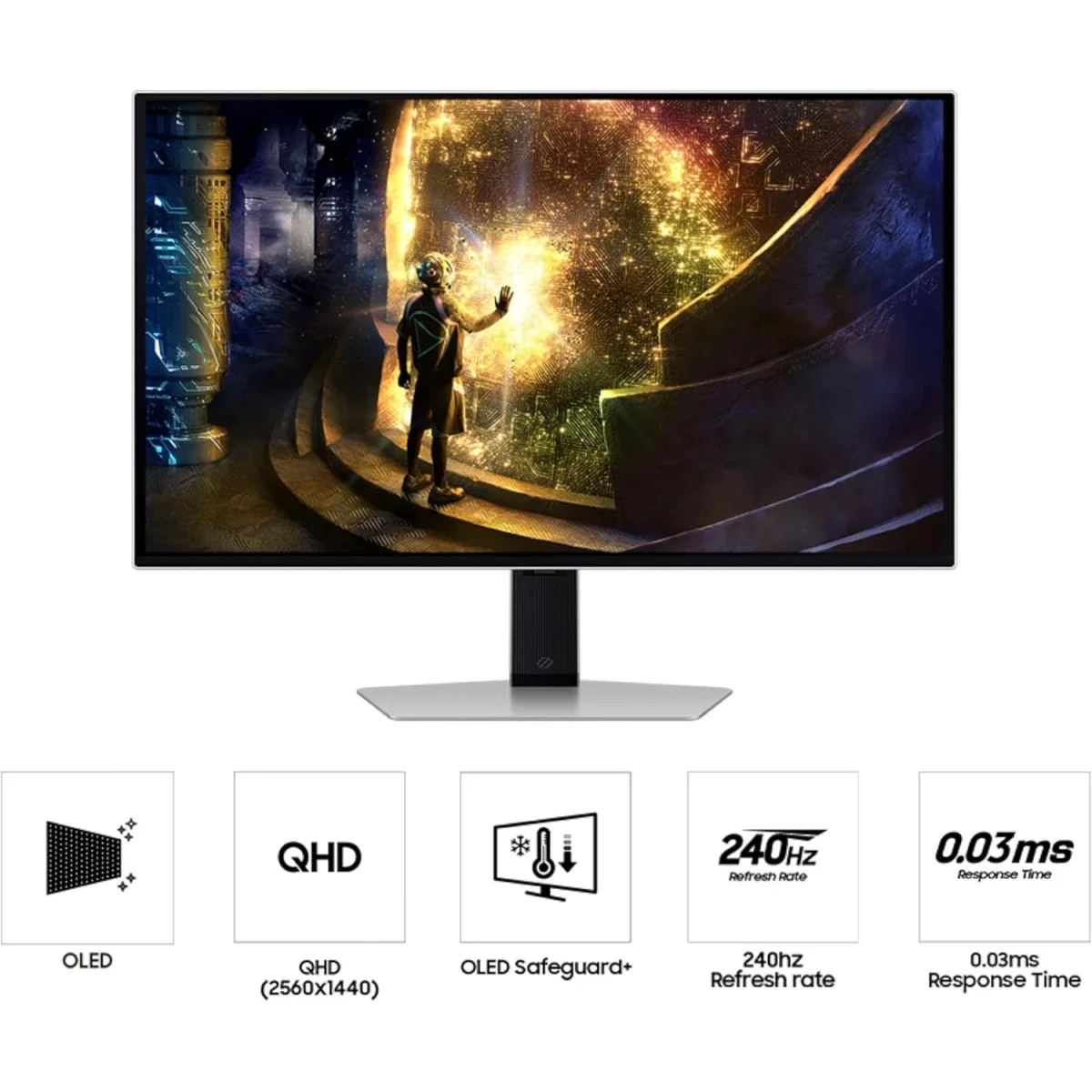 Samsung Odyssey G6 G61SD 27-Inch OLED 2K QHD 240Hz Gaming Monitor - Thumbnail 8