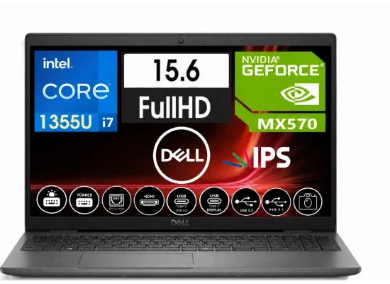 Dell Latitude 3550 15-inch (2024) Laptop, Core i7-1355U, 8GB RAM, 512GB SSD, GeForce MX570 2GB, Grey - Image 8