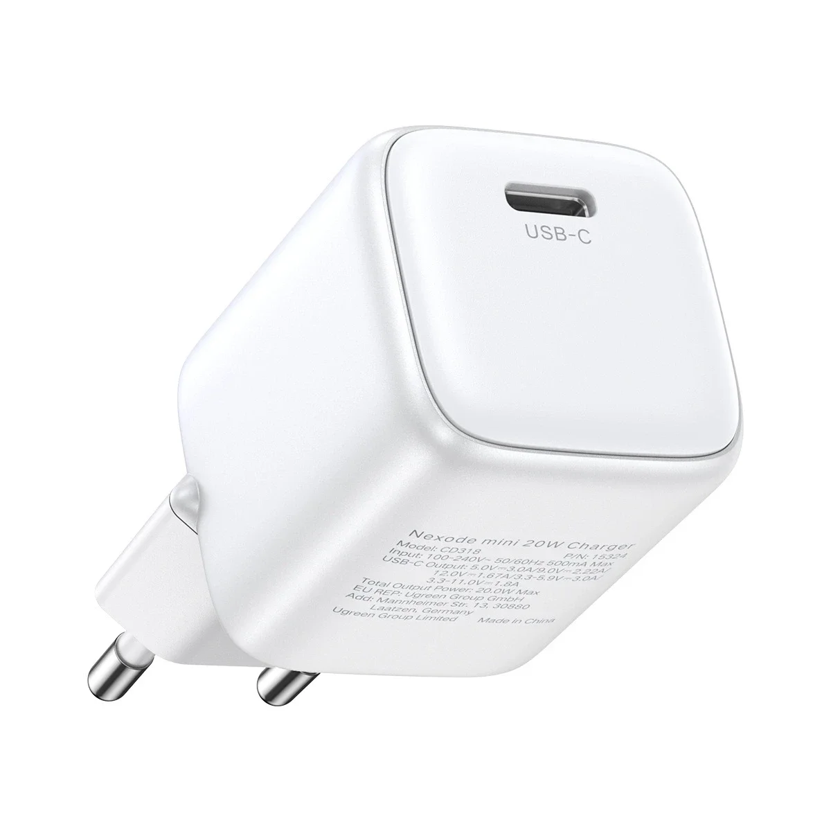 شاحن UGREEN Nexode 15324 سريع USB-C PD بتقنية GaN بقدرة 20W - Thumbnail 3