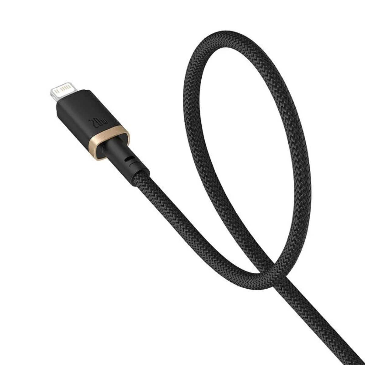 كابل Baseus Dura مضفر USB-C إلى Lightning بقدرة 20 واط وطول 1 متر - أسود - Image 4