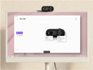 كاميرا ويب Logitech Brio 100 بدقة Full HD 1080p مع ميكروفون وغطاء خصوصية USB-A - أبيض - Thumbnail 18