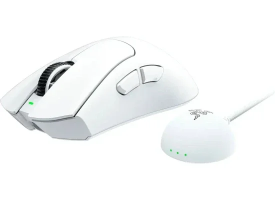 ماوس ألعاب Razer DeathAdder V4 Pro لاسلكي، 56 غرام، HyperSpeed الجيل الثاني، مستشعر Focus Pro 45K الجيل الثاني، عجلة تمرير بصرية، مفاتيح بصرية الجيل الرابع، بطارية حتى 150 ساعة، أبيض - Thumbnail 11