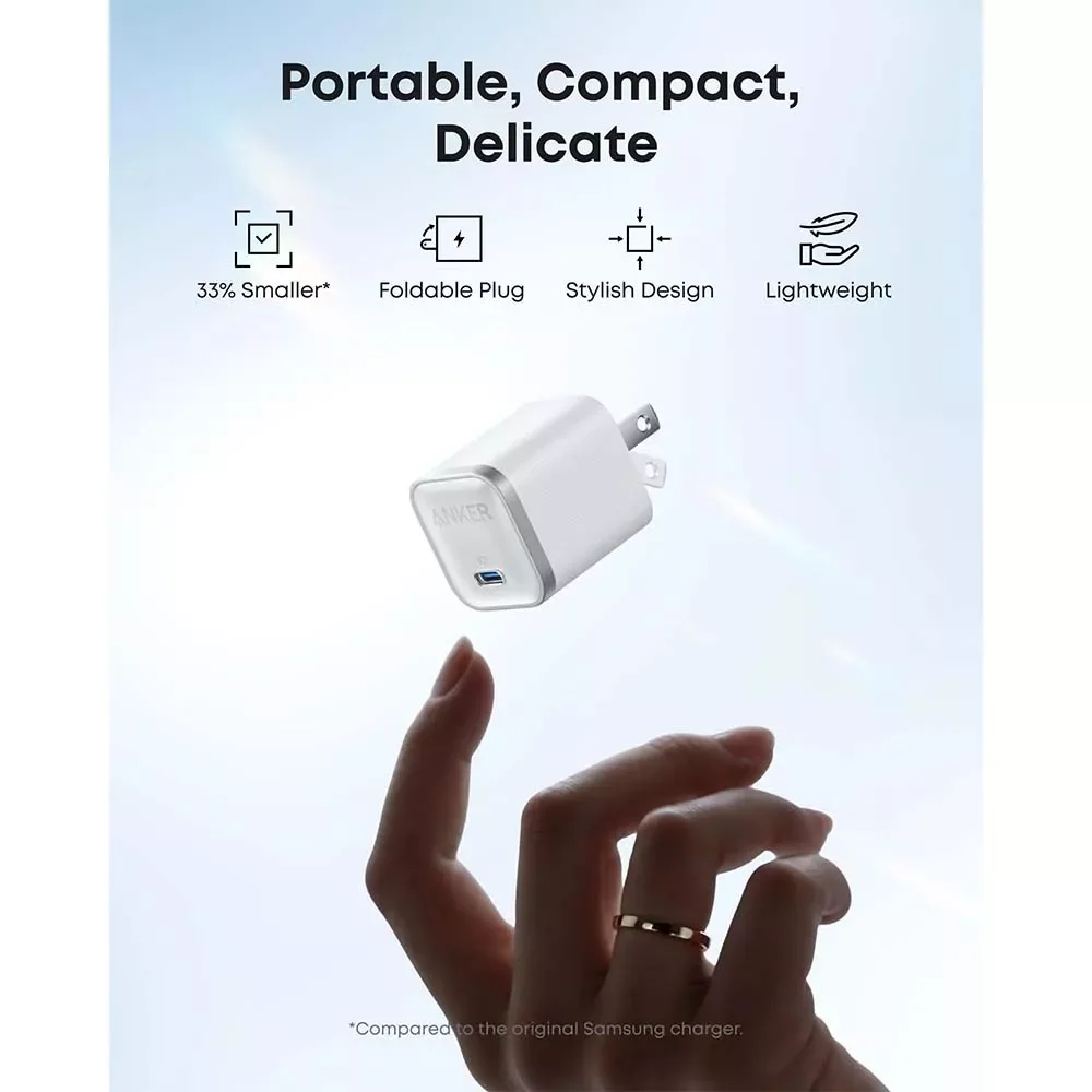 شاحن جداري Anker Nano A2692L21 بقدرة 45 واط GaN USB-C PD أبيض - Image 4
