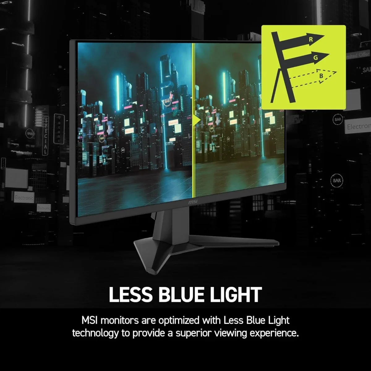 شاشة ألعاب MSI 24 إنش Rapid IPS بدقة FHD ومعدل 240 هرتز وزمن استجابة 0.5 مللي ثانية MAG 245F X24 - Thumbnail 6