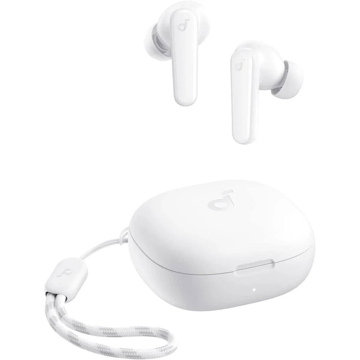 سماعات أذن لاسلكية بالكامل Anker Soundcore R50i بمشغلات باس 10 مم وبلوتوث 5.3 ووقت تشغيل 30 ساعة، أبيض