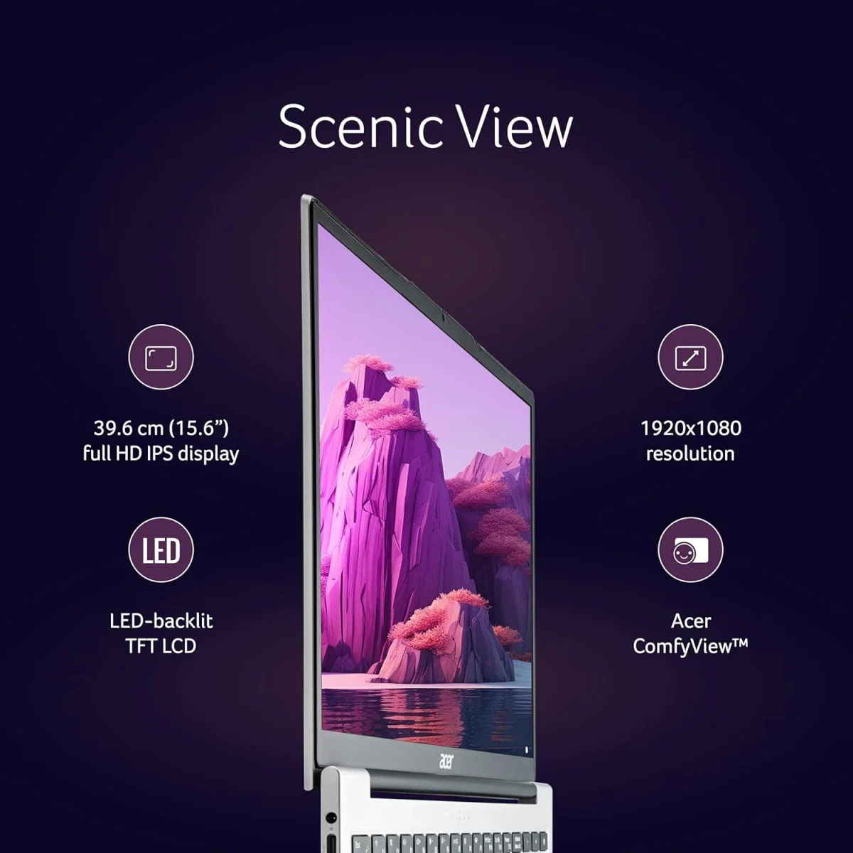 لابتوب Acer Aspire Lite AL15-72P مقاس 15.6 إنش FHD بمعالج Intel Core i7-13620H وذاكرة 16GB وتخزين 512GB SSD لون Silver - Image 3