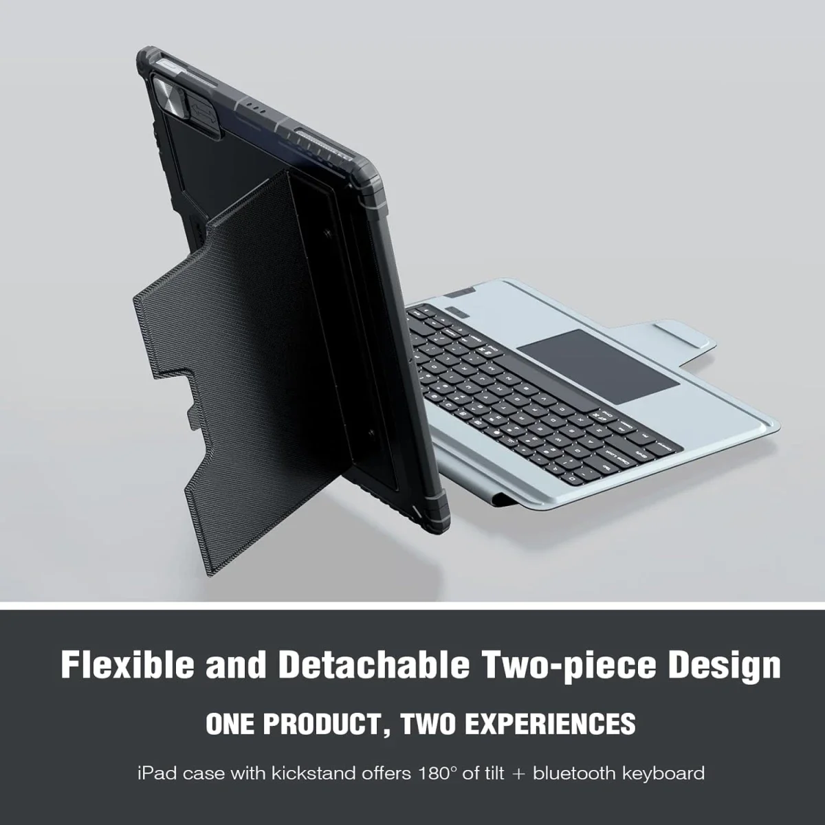 غطاء لوحة مفاتيح Nillkin لجهاز iPad الجيل العاشر وiPad A16 الجيل الحادي عشر مع لوحة تتبع، أسود - Image 5