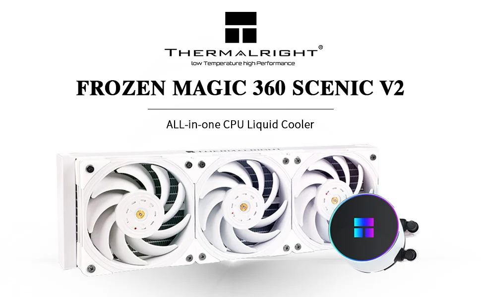 Thermalright Frozen Magic 360 Scenic V2 AIO Water CPU Cooler 3x120mm PWM White - Image 8