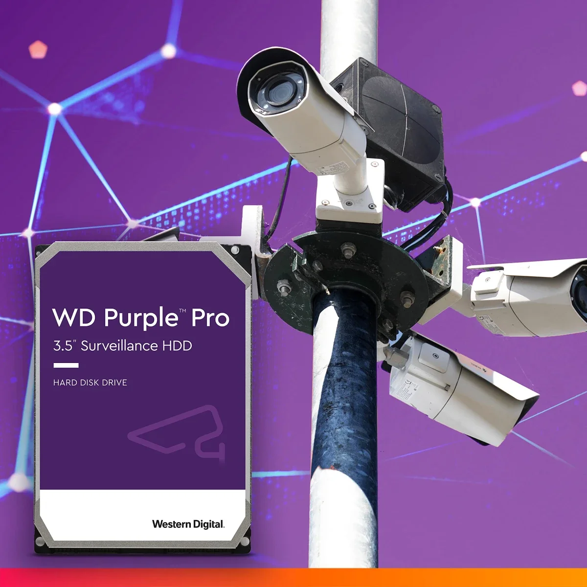 قرص صلب للمراقبة Western Digital WD Purple Pro بسعة 22 TB SATA 6 Gb/s بسرعة 7200 RPM وذاكرة كاش 512 MB - Thumbnail 3