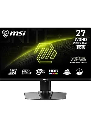 MSI MAG 27CQ6F 27-Inch Curved Rapid VA WQHD Gaming Monitor, 180Hz, 0.5ms, Black - Thumbnail 9