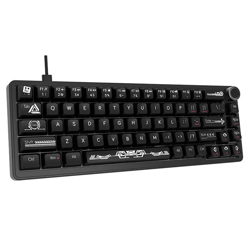 AJAZZ AK690 Wired Mechanical Gaming Keyboard – Maillard MC Switch, RGB DIY, Half-Transparent Black - Image 4