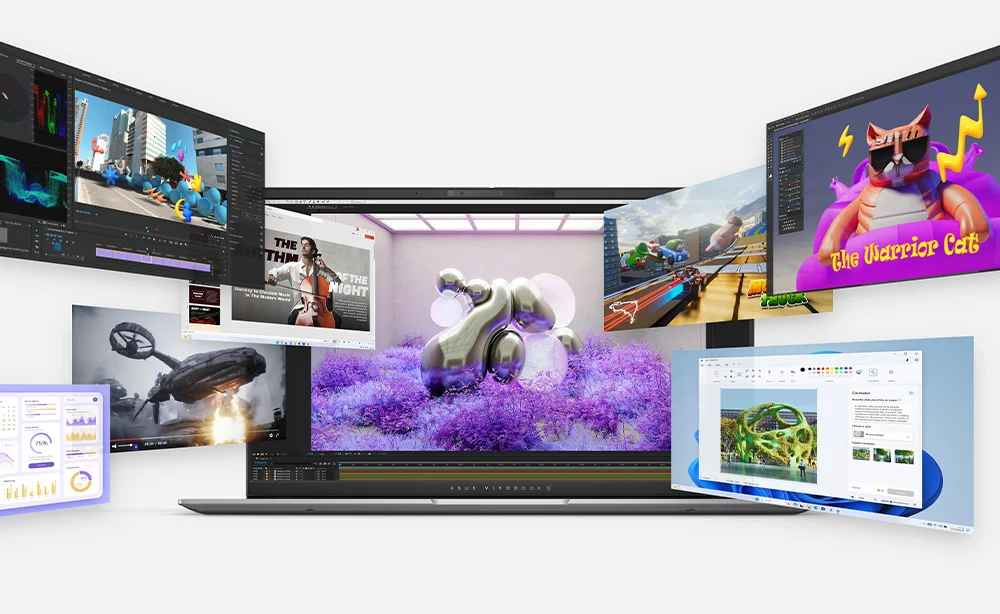 لابتوب Asus Vivobook S 15 K5507QA 15.6 إنش 3K OLED 120Hz Snapdragon X Plus 16GB RAM 1TB SSD فضي - Image 36