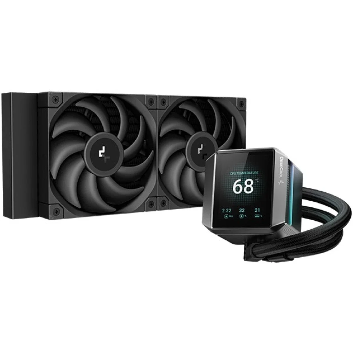 مبرد سائل DeepCool MYSTIQUE 240 LCD بحجم 240mm مع مضخة الجيل الخامس 3400RPM - Image 2