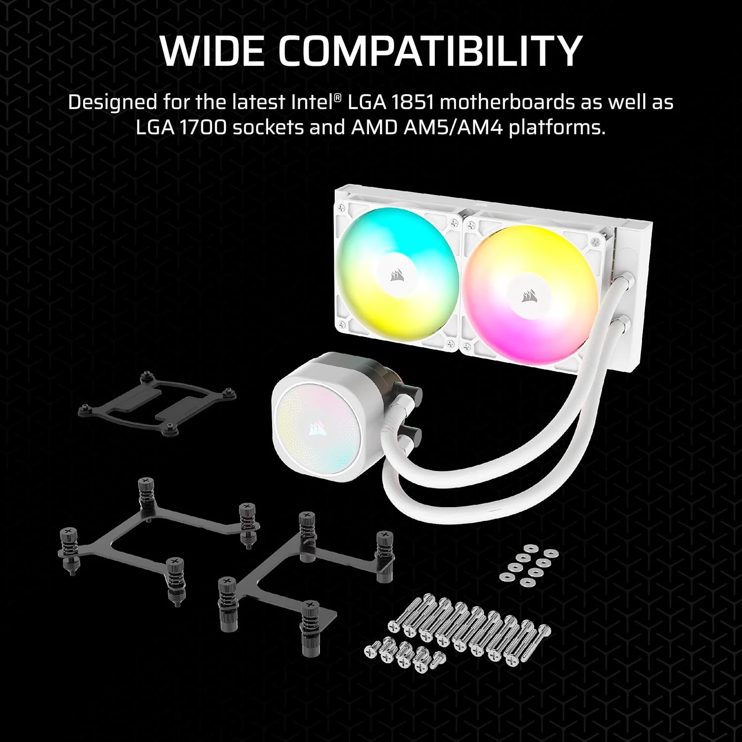 مبرد معالج سائل Corsair Nautilus 240 RS ARGB مقاس 240 مم أبيض CW-9060094-WW - Image 3