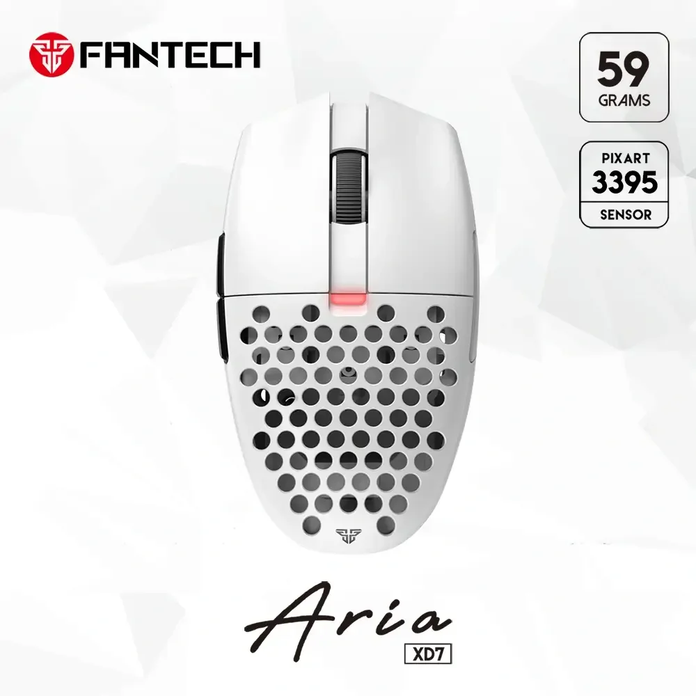 Fantech Aria XD7 Super Lightweight Gaming Mouse - White - Thumbnail 6