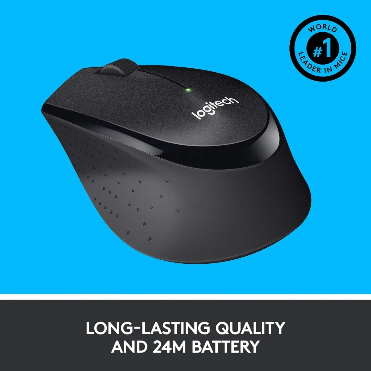 Logitech M330 Silent Plus Wireless Mouse, 1000 DPI, Black - Thumbnail 4