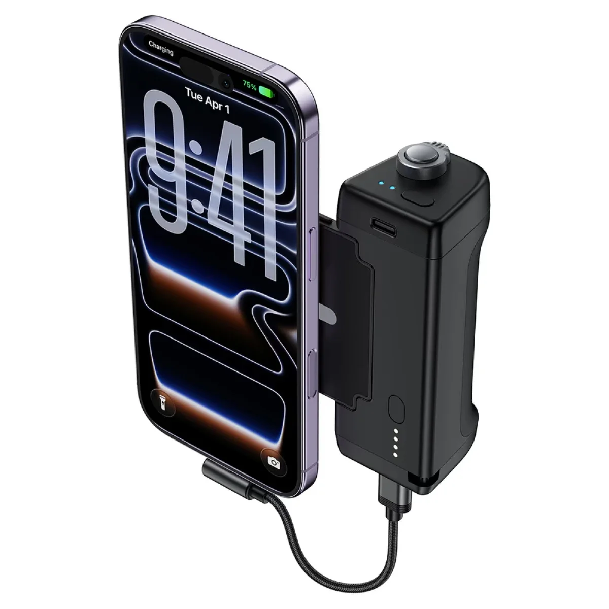مقبض تصوير مغناطيسي للموبايل ACEFAST E71 مع باور بانك 5000mAh بقدرة 22.5W - أسود - Image 2
