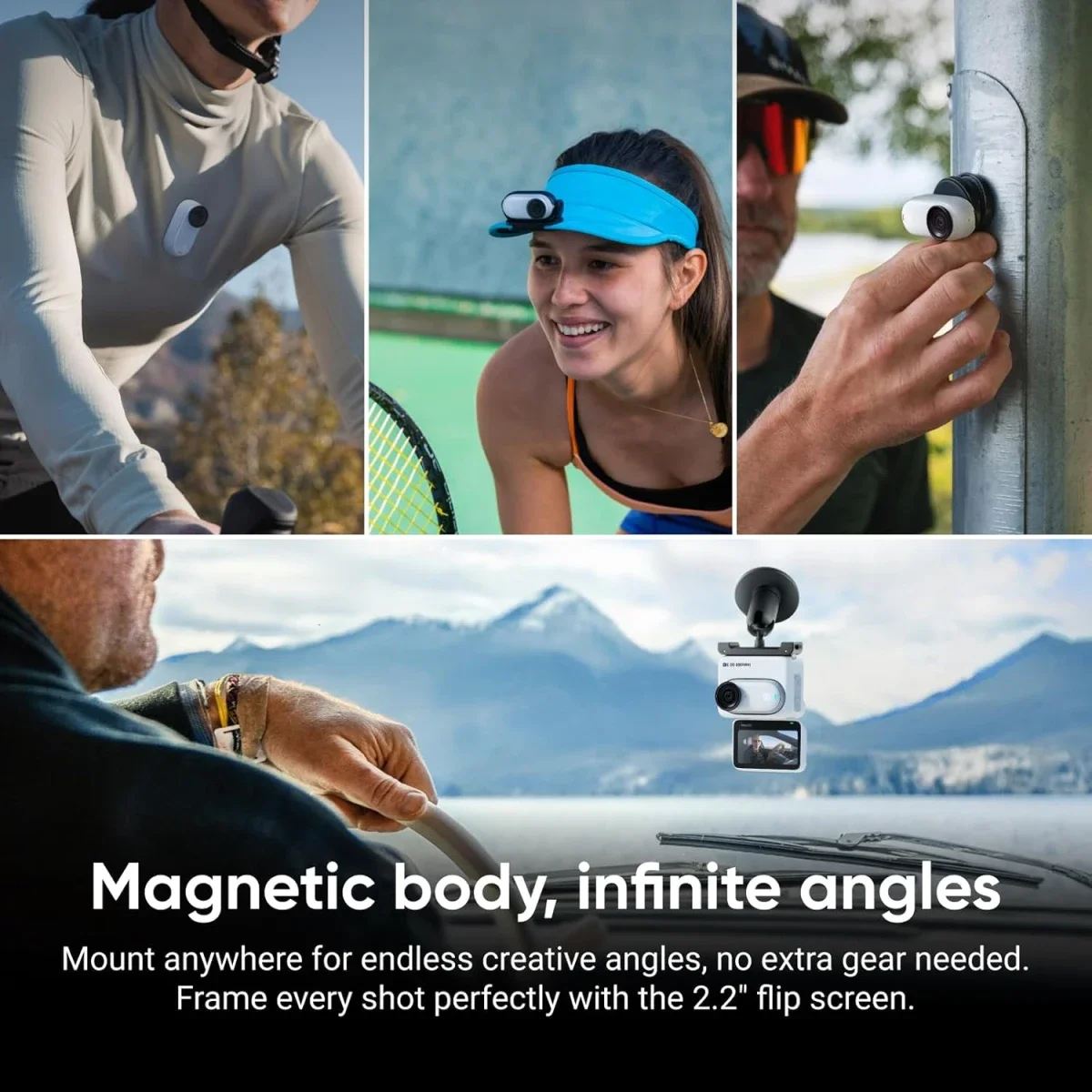 كاميرا تدوين فيديو محمولة Insta360 GO 3S Standard Edition بسعة 128GB باللون الأبيض 4K - Thumbnail 5
