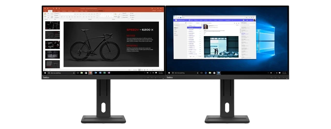 Lenovo ThinkVision E27q-40 27-inch QHD IPS Business Monitor, 100Hz, Black - Thumbnail 9