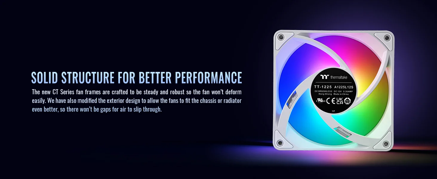 Thermaltake CT140 EX ARGB Sync 140mm PC Cooling Fan White 3-Fan Pack - Image 10