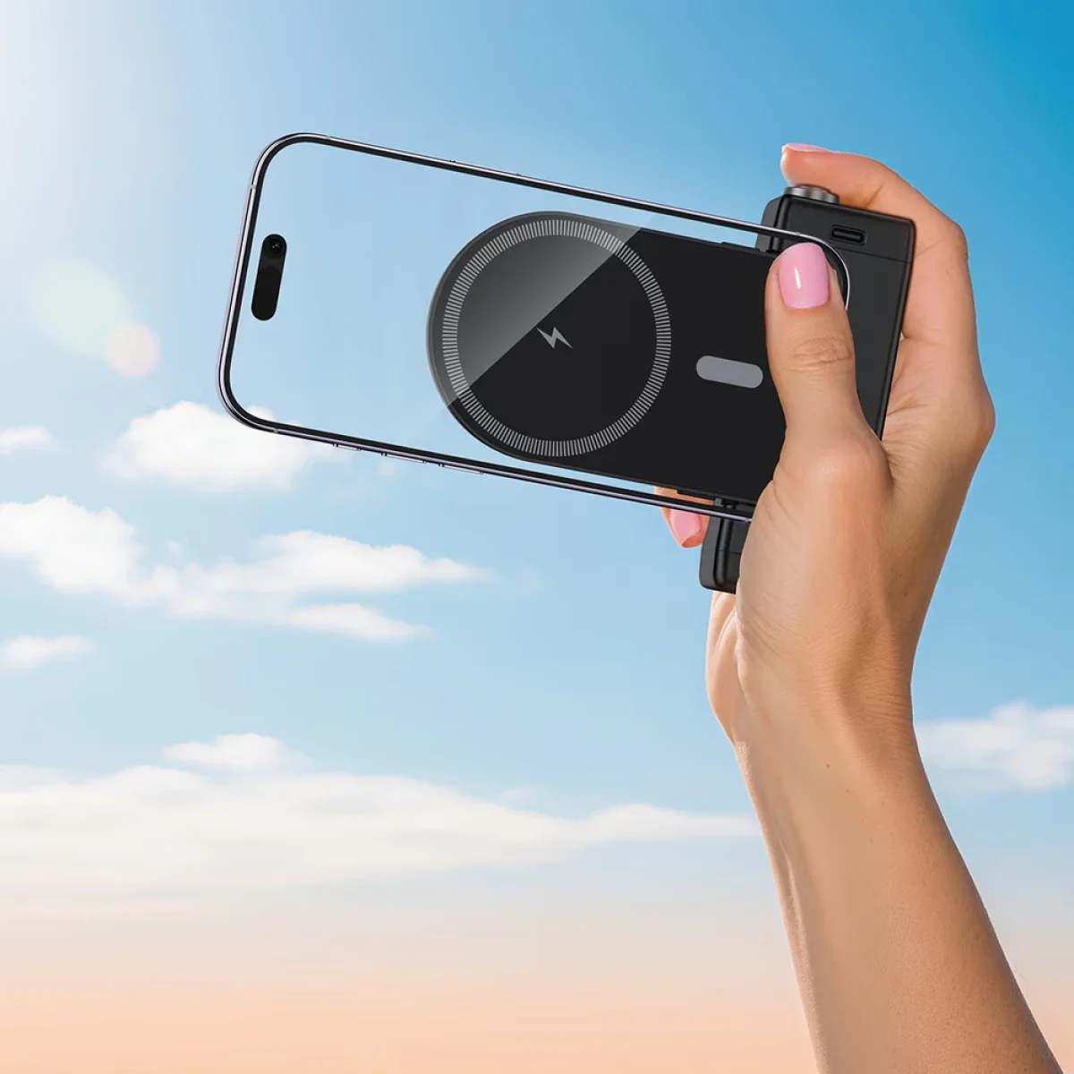 مقبض تصوير مغناطيسي للموبايل ACEFAST E71 مع باور بانك 5000mAh بقدرة 22.5W - أسود - Image 5