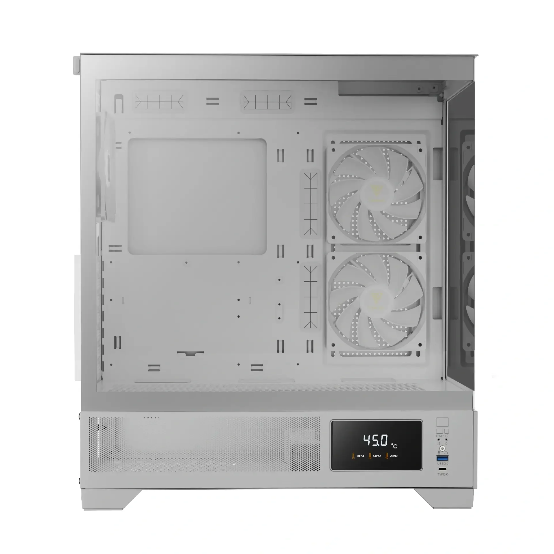 GAMDIAS ATLAS M1 ARGB Mid-Tower Gaming Case White - Thumbnail 4