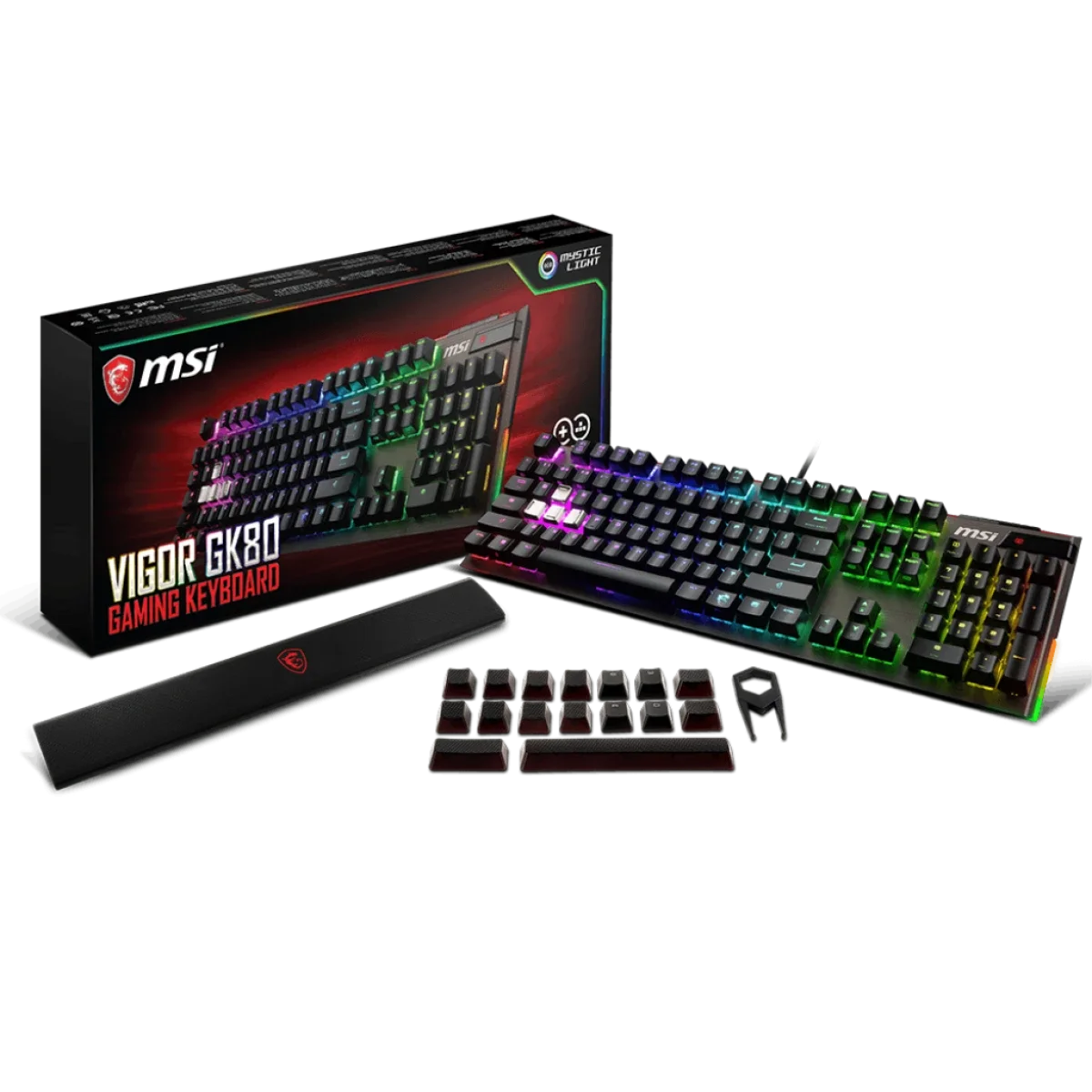 MSI VIGOR GK80 Cherry MX Red RGB Mechanical Gaming Keyboard - Thumbnail 4