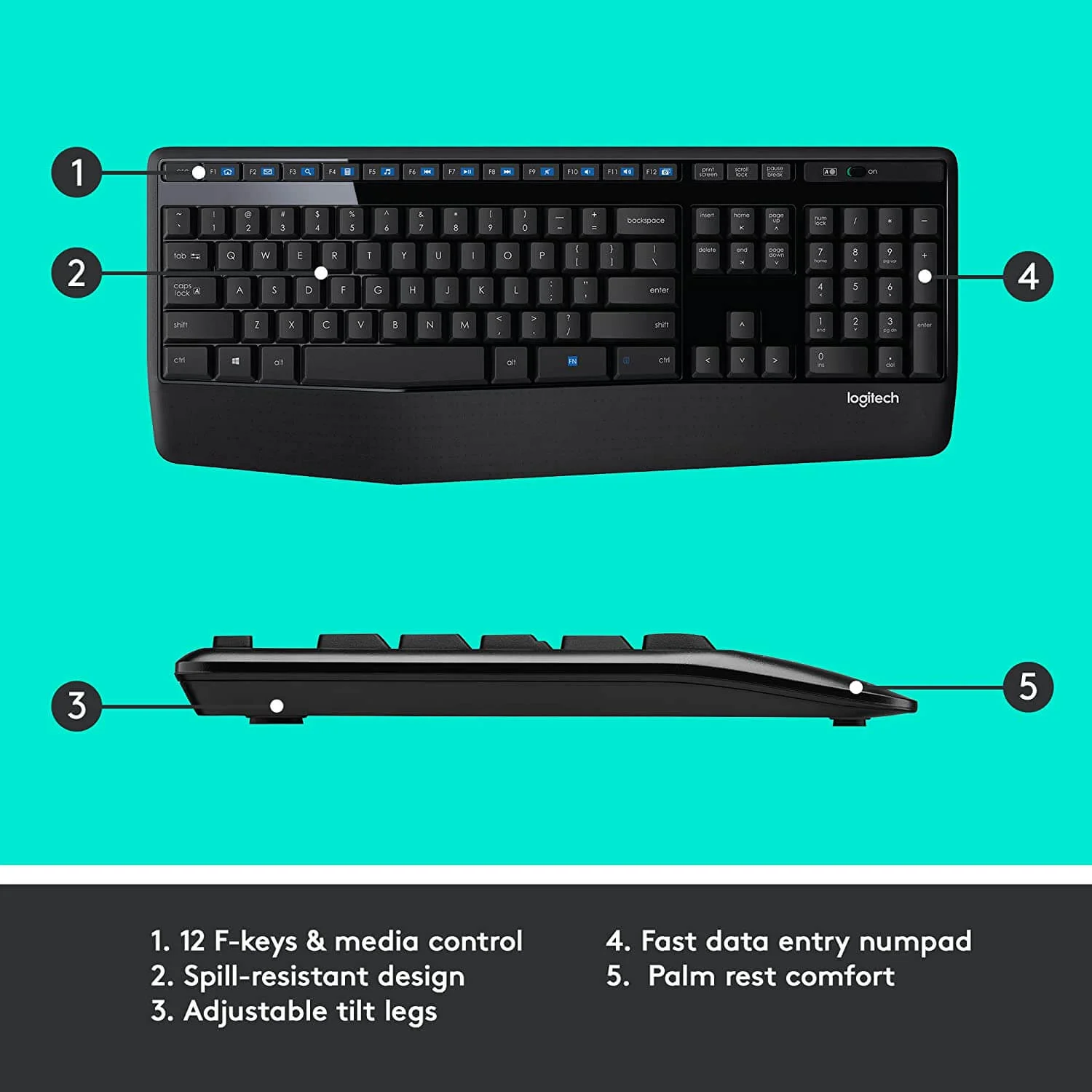 Logitech MK345 Wireless Keyboard and Mouse Combo - Image 4