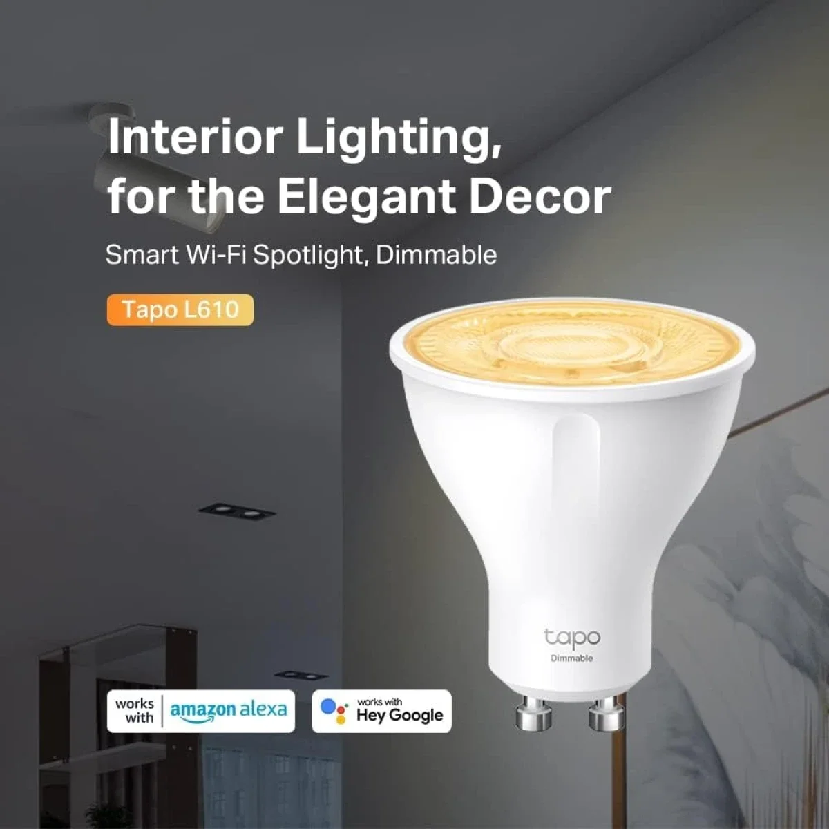 لمبة سبوت لايت LED ذكية قابلة للتعتيم TP-LINK Tapo L610 2700K قاعدة GU10 - Image 2