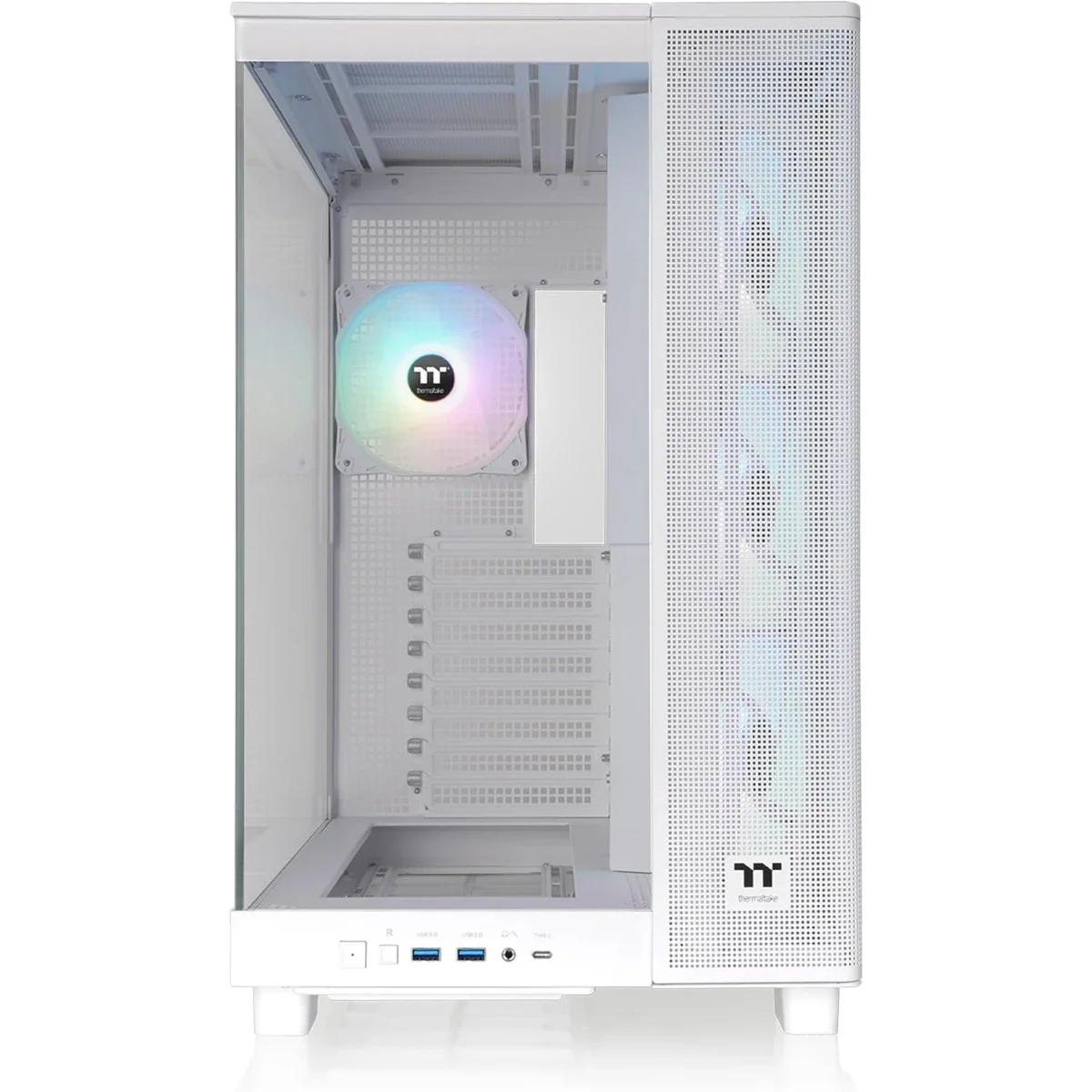 Thermaltake View 380 XL TG ARGB Mid-Tower PC Case with 4x 120mm ARGB Fans, 360mm Radiator Support, White - Image 5