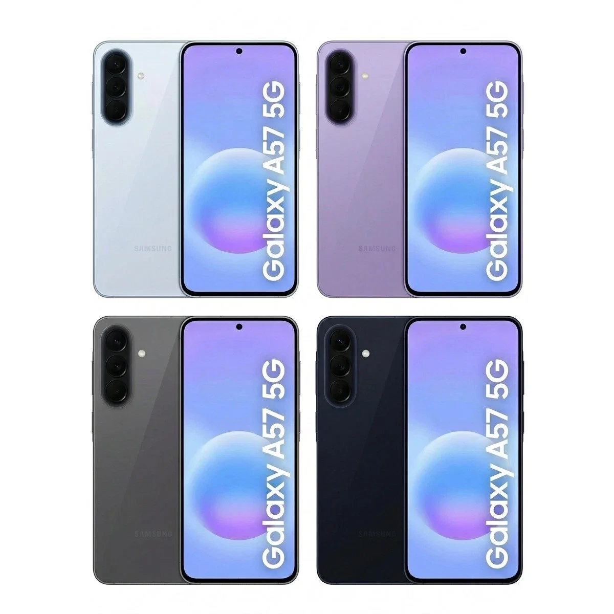 هاتف Samsung Galaxy A57 5G بشاشة AMOLED 6.7 إنش 120Hz وذاكرة 8GB وتخزين 256GB وكاميرا 50MP وبطارية 5000mAh