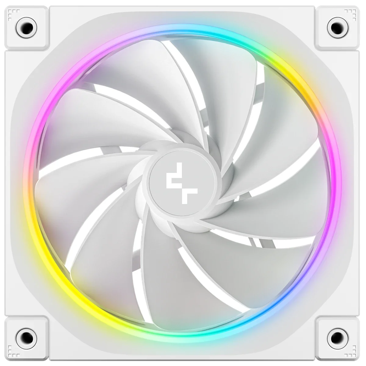 مروحة كيس DeepCool FL12R 120mm بشفرات معكوسة ARGB باللون الأبيض - Thumbnail 4