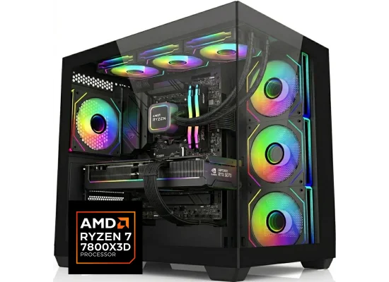 GTS 7800X3D Gaming Desktop with AMD Ryzen 7 7800X3D, RTX 5060 Ti 16GB, 32GB DDR5, 1TB NV3 SSD - Image 2