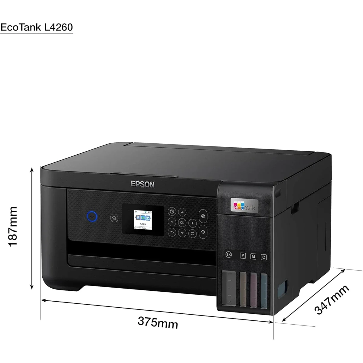 طابعة EPSON EcoTank L4260 متعددة الوظائف بخزان حبر مع Wi‑Fi وطباعة على الوجهين لون أسود - Image 3