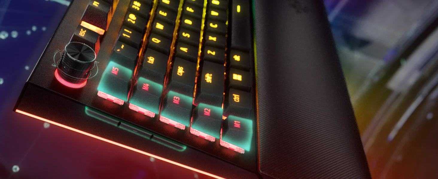 لوحة مفاتيح ألعاب ميكانيكية سلكية Razer BlackWidow V4 Pro بمفاتيح Green - Thumbnail 18