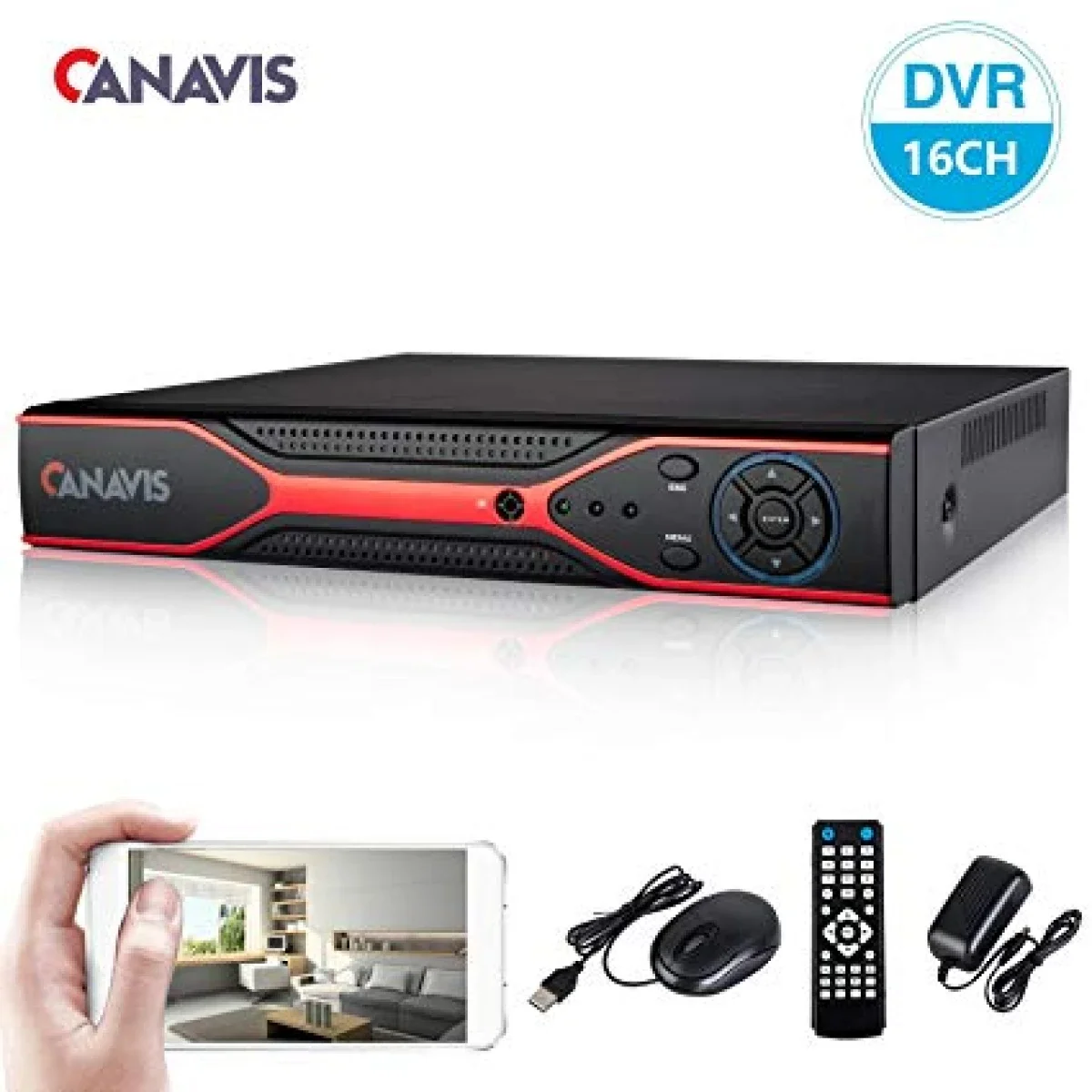 جهاز تسجيل شبكي Canavis WD6008 مستقل 8 منافذ