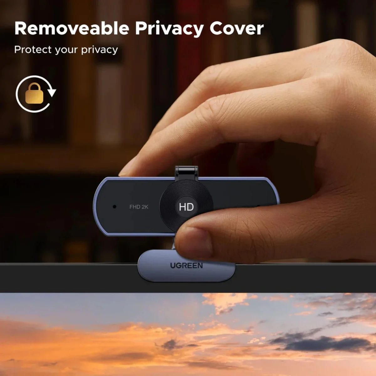 Ugreen 55721 2K 1440p USB Webcam with Dual Microphones - Image 6