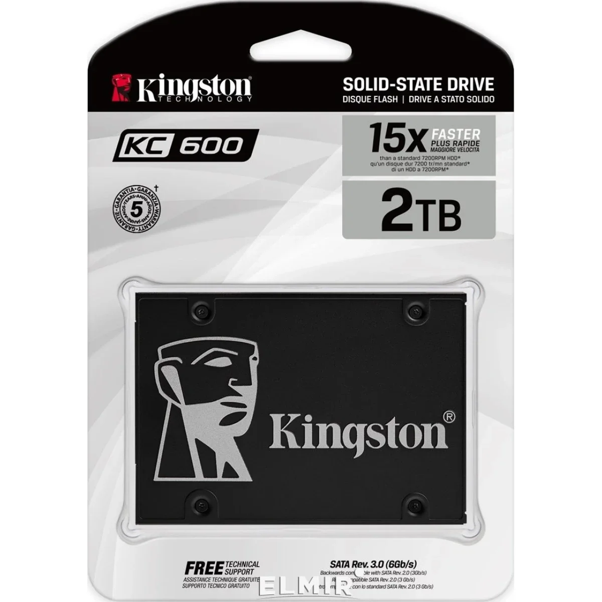 وحدة تخزين SSD Kingston KC600 سعة 2 TB SATA III