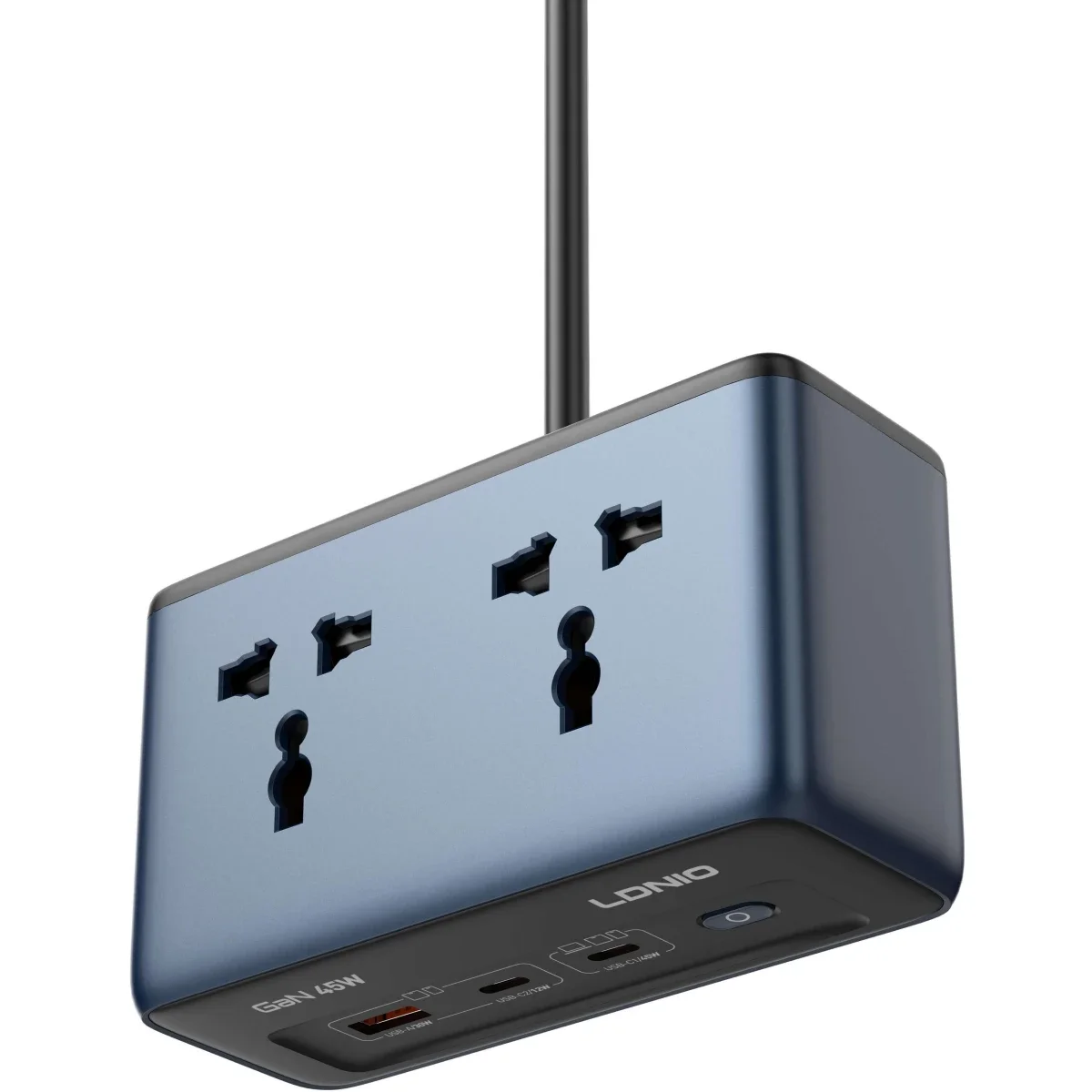 مشترك كهرباء عالمي LDNIO SC1 بقدرة 45W PD ومخرج 2500W - Thumbnail 3