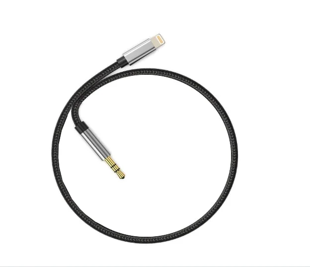 كابل صوت No-Brand من Lightning ذكر إلى AUX 3.5 مم ذكر بطول 1 متر
