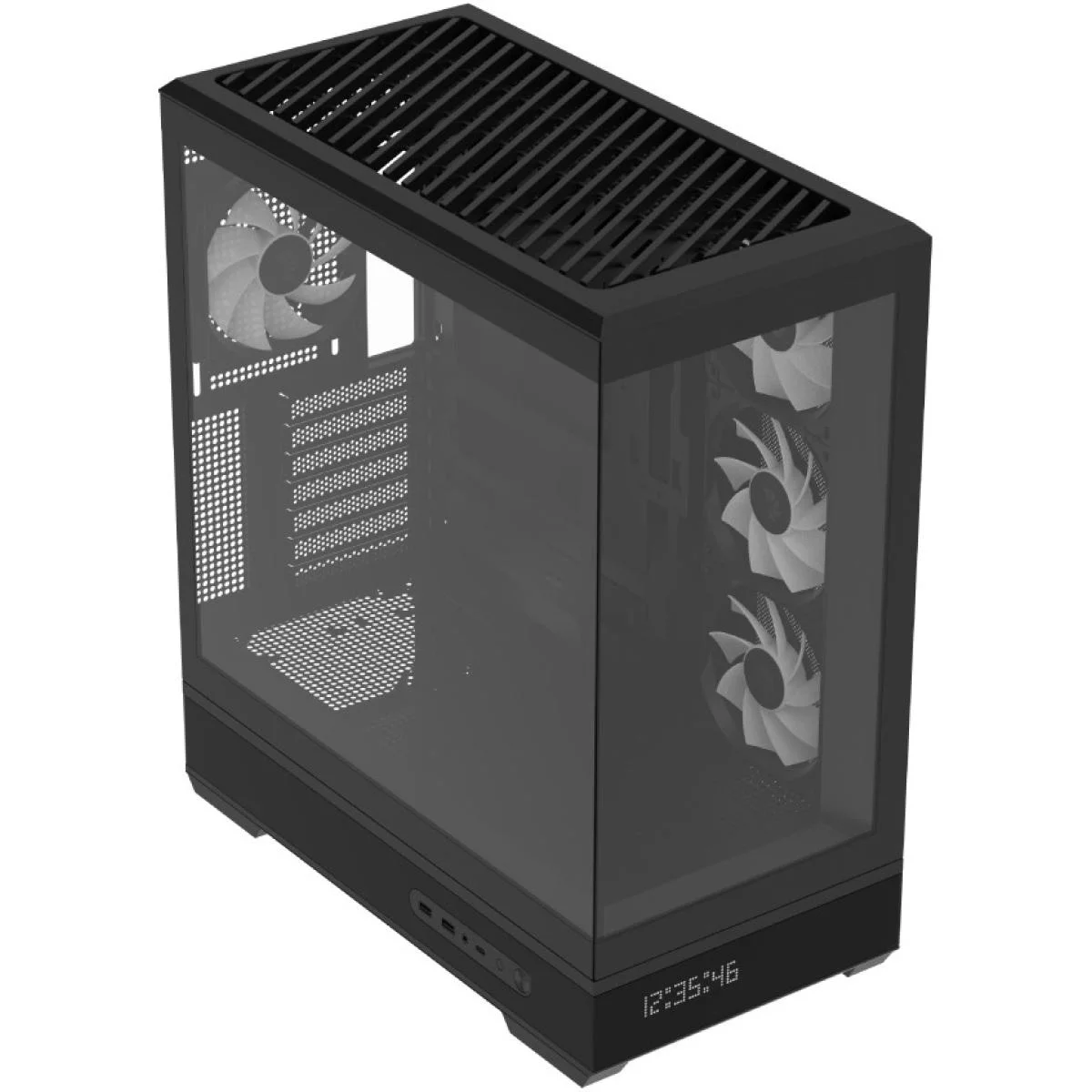 AeroCool P500B DIGI Black ARGB Panoramic ATX Mid-Tower Gaming Case - Image 3