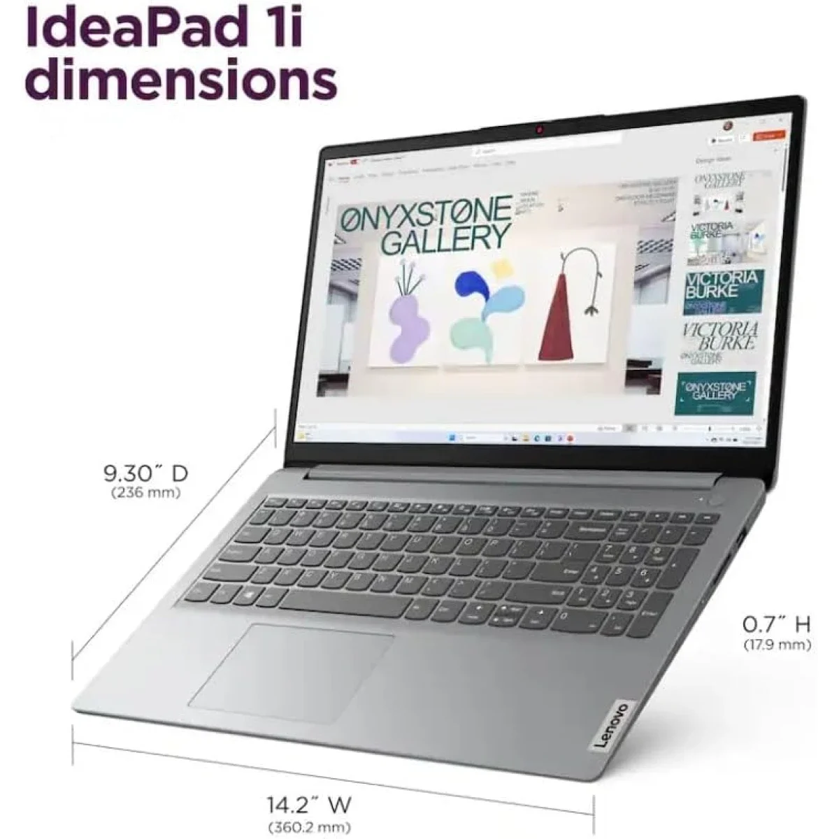 لابتوب Lenovo IdeaPad 1i 15IRU7 مقاس 15.6 إنش FHD بمعالج Intel Core i5-1335U وذاكرة 16GB وتخزين 256GB SSD لون Cloud Grey - Image 7