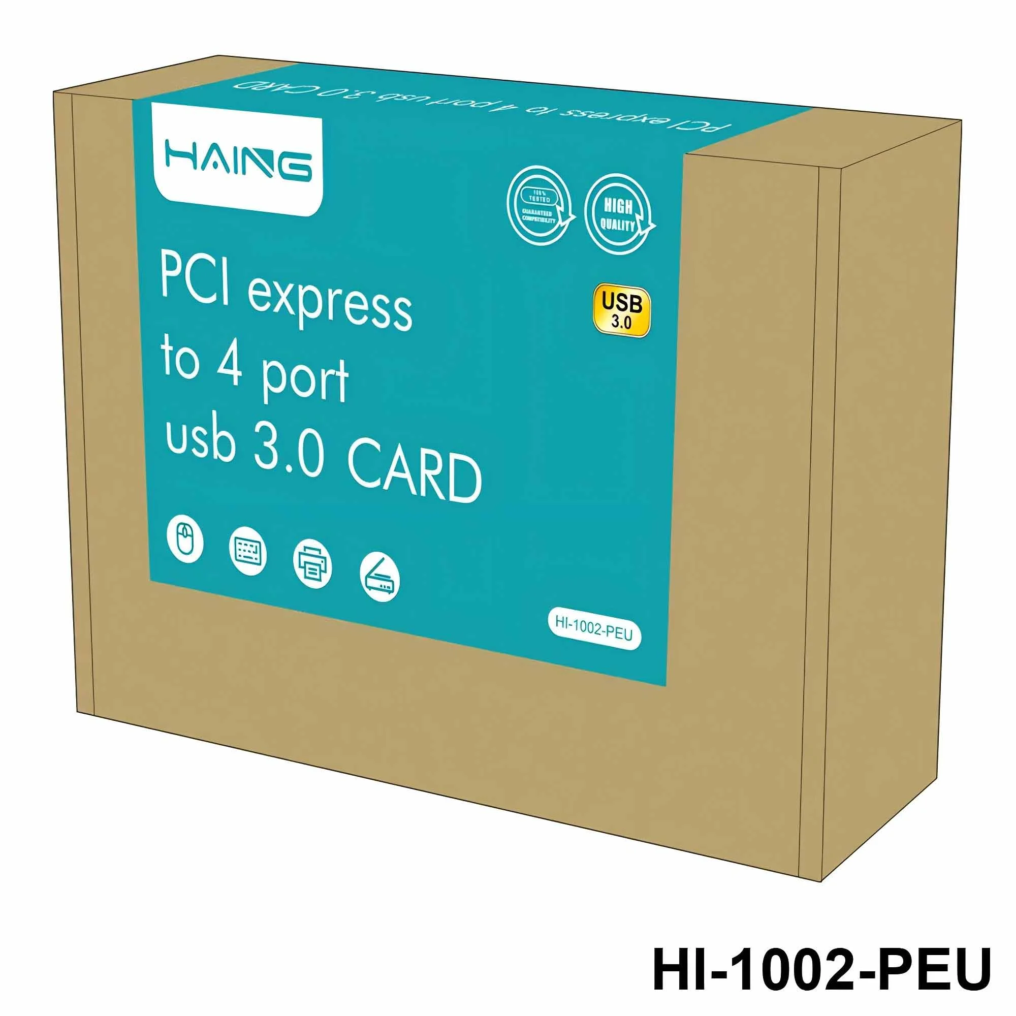 بطاقة توسعة HAING HI-1002-PEU PCI Express مع 4 منافذ USB 3.0 - Image 2
