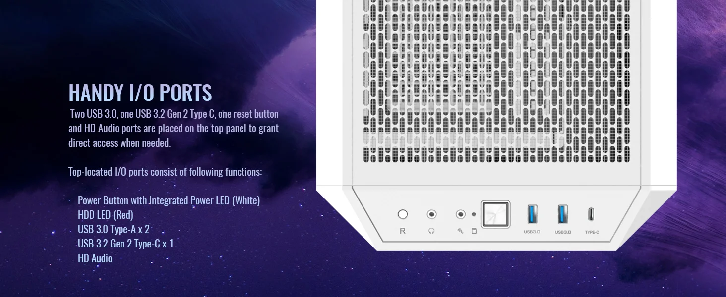 Thermaltake View 600 TG Full Tower PC Case with 420mm Radiator Support and 6.0" LCD Panel Kit Snow White - Thumbnail 16