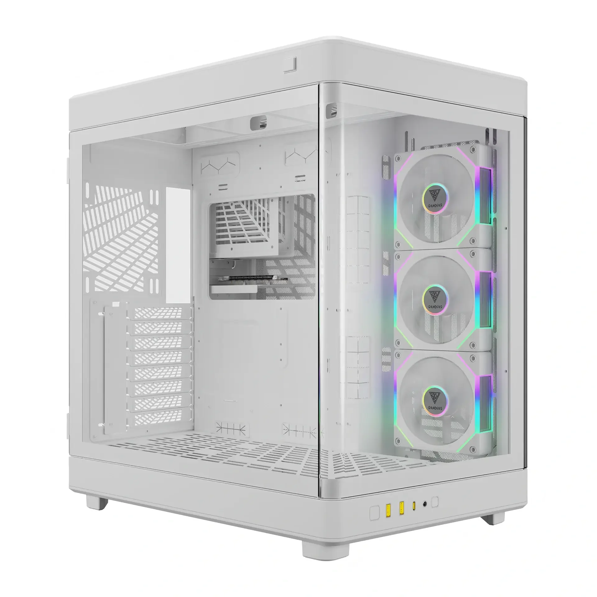 GAMDIAS NESO P1 PRO ARGB Full Tower Gaming Case - White - Thumbnail 4