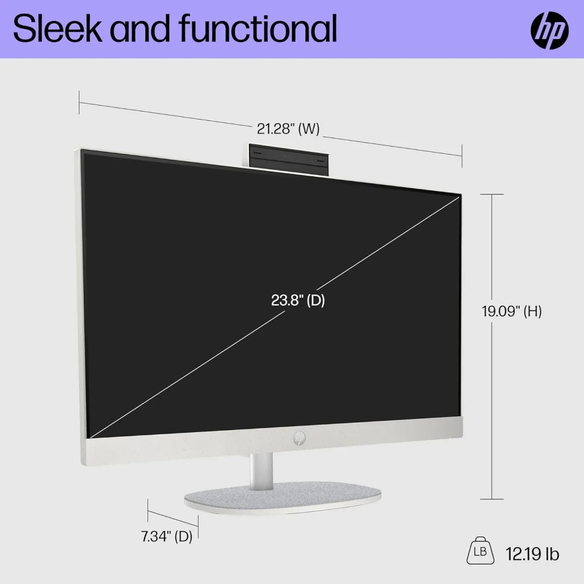 كمبيوتر الكل في واحد HP 27-cr0023ne PC مقاس 27 إنش Full HD IPS بمعالج Intel Core i5-1335U وذاكرة 16GB وتخزين 512GB SSD لون أبيض - Thumbnail 4