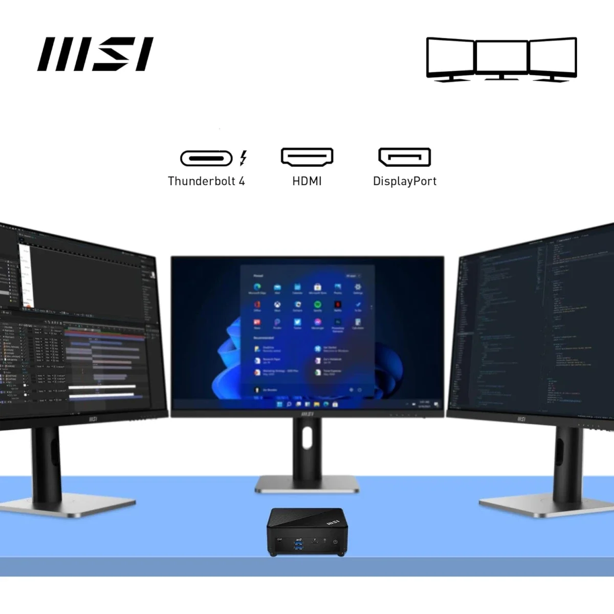 كمبيوتر صغير MSI Cubi N (2023) Barebone سعة 0.7L بمعالج Intel N200 رباعي النواة وDual LAN - Thumbnail 3