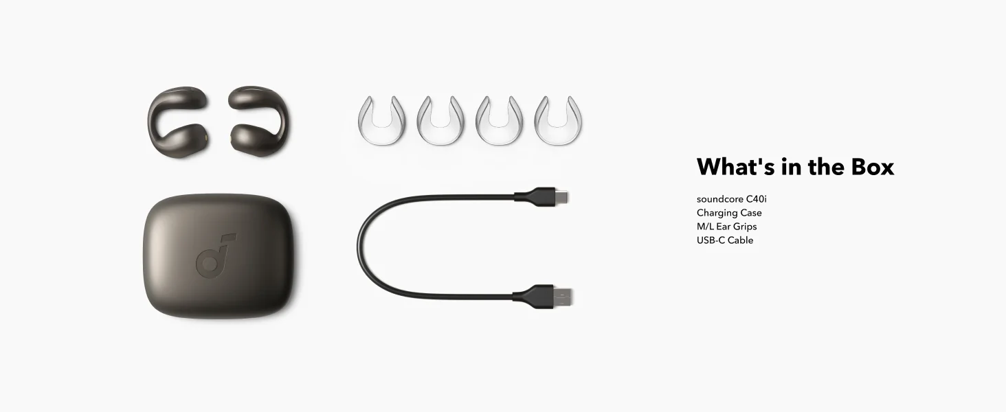 سماعات أذن Anker Soundcore C40i مفتوحة بتصميم مشبك وأزرار تحكم - أسود - Thumbnail 25