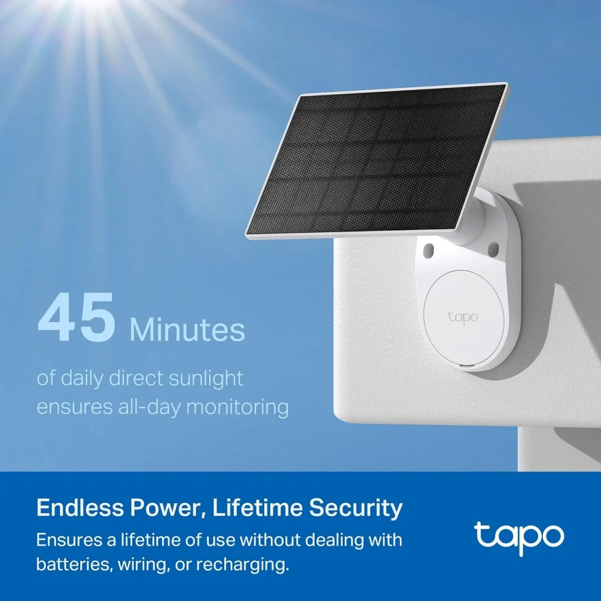 كاميرا مراقبة خارجية TP-LINK Tapo TC82 KIT بدقة 2K و3MP وبطارية مع لوحة شمسية IP65 - Image 3
